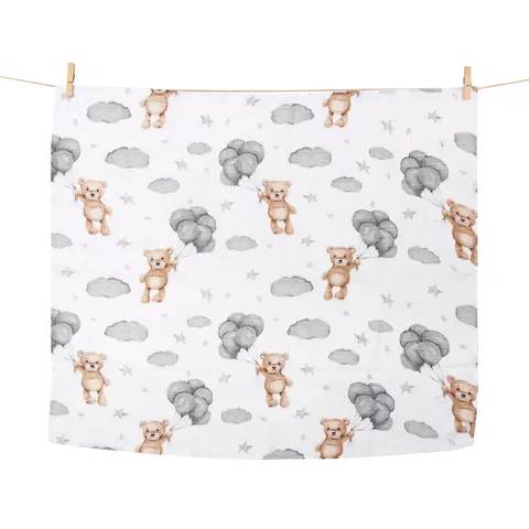 Pieluszka tetrowa - Cloudy Bears