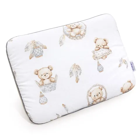 Płaska poduszka 30x40cm - Boho Bears i Cappuccino Soft Velvet