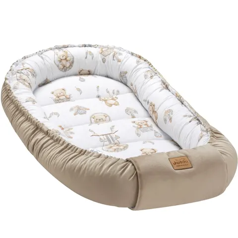 Kokon XXL 65 x 120 cm - Boho Bears i Cappuccino Soft Velvet