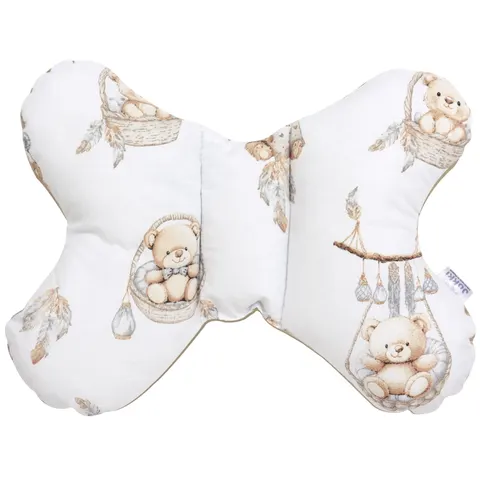 Poduszka motylek - Boho Bears i Cappuccino Soft Velvet