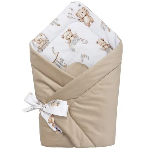 Rożek niemowlęcy Velvet - Boho Bears i Cappuccino Soft Velvet