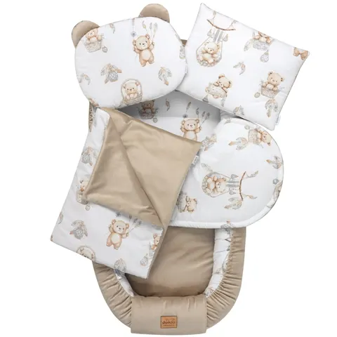 Zestaw 5 elementowy XXL - Boho Bears i Cappuccino Soft Velvet