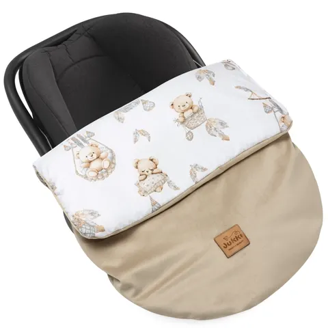 Okrycie, osłonka na nóżki - Boho Bears i Cappuccino Soft Velvet