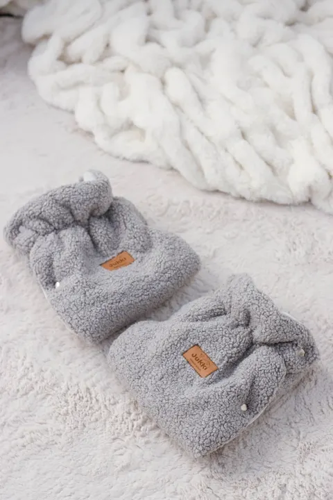 Podwójne mufki do wózka Boucle - Grey