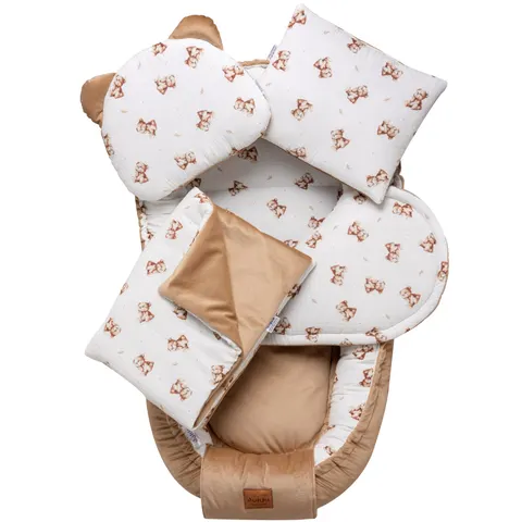 Muślinowy Zestaw 5 elementowy Comfort - Baby Bear i Toffee Soft Velvet