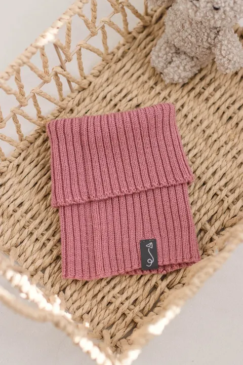 Komin dziecięcy z wełny merino - PINK