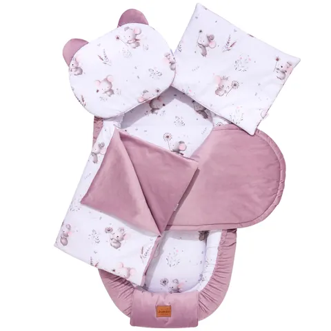 Zestaw 5 elementowy XXL - Lovely Mouse i Wrzosowy Soft Velvet