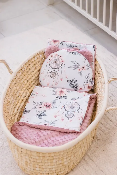 4 elementowy zestaw do wózka - Summer Dream i Old Rose Minky