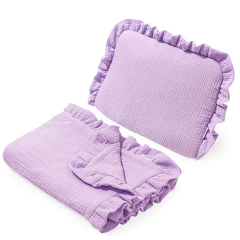 Muślinowy zestaw do wózka - Violet