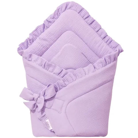 Rożek niemowlęcy muślinowy - Violet