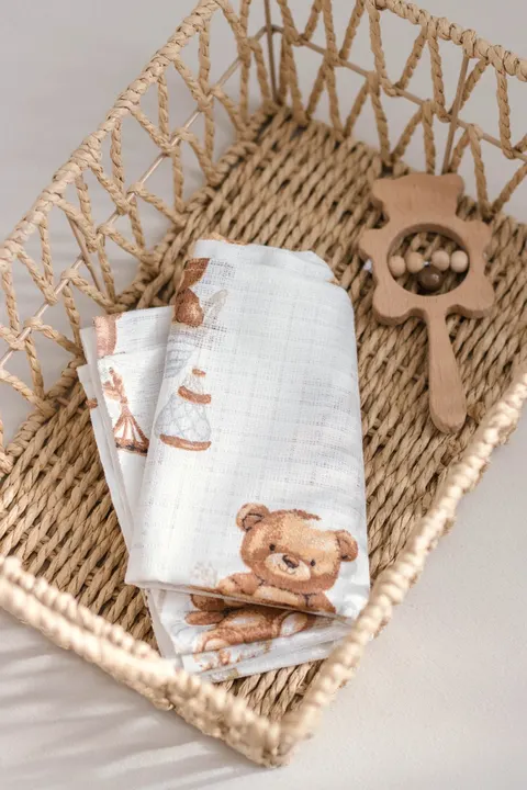 Pieluszka tetrowa - Boho Bears