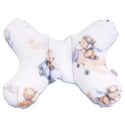 Poduszka motylek - Pilot Bears i jeansowy Velvet