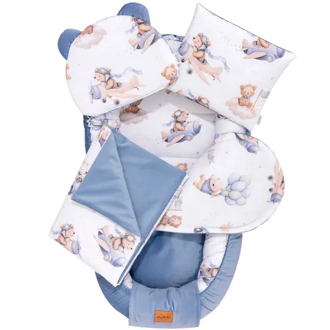 Zestaw 5 elementowy Comfort - Pilot Bears i jeansowy Velvet
