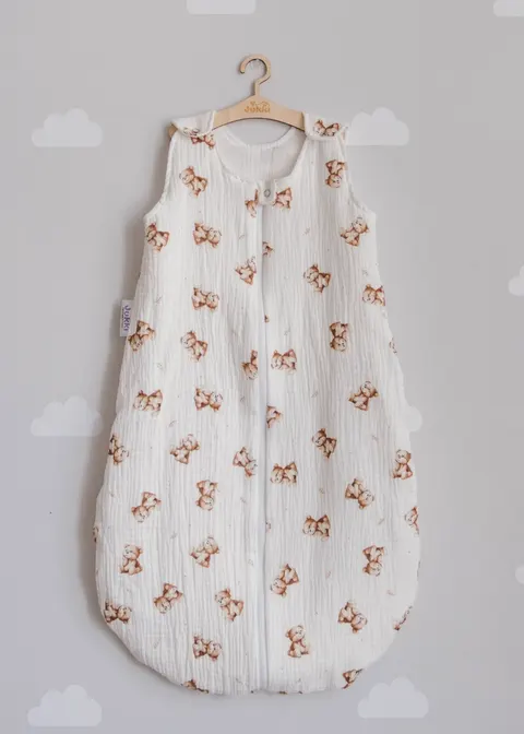 Muślinowy śpiworek letni do spania 40 x 73 cm - Baby Bear