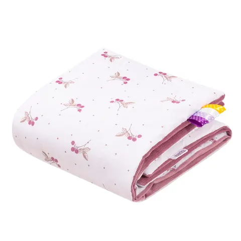 Kocyk niemowlęcy 55x75cm - Blackberry Dreams i Old Rose Velvet