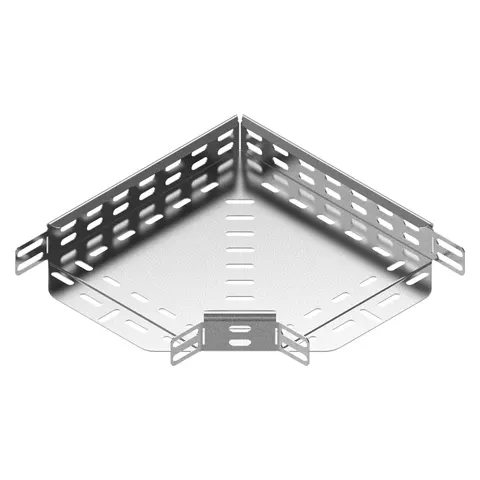 Kolanko korytka 90 stopni szerokość 50mm wysokość 42mm, grubość blachy 0,7mm, stal nierdzewna, KKL50H42E; 1421051 BAKS