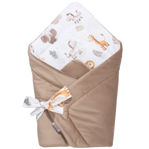 Rożek niemowlęcy Velvet - African Dreams i Mocha Soft Velvet