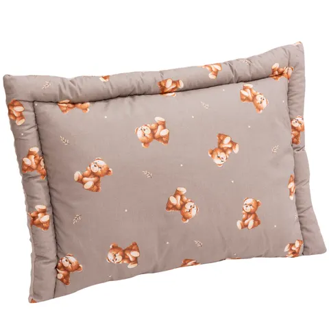 (Outlet) Pełna poduszka 40 x 60cm - Baby Bear Brown i mocha Minky