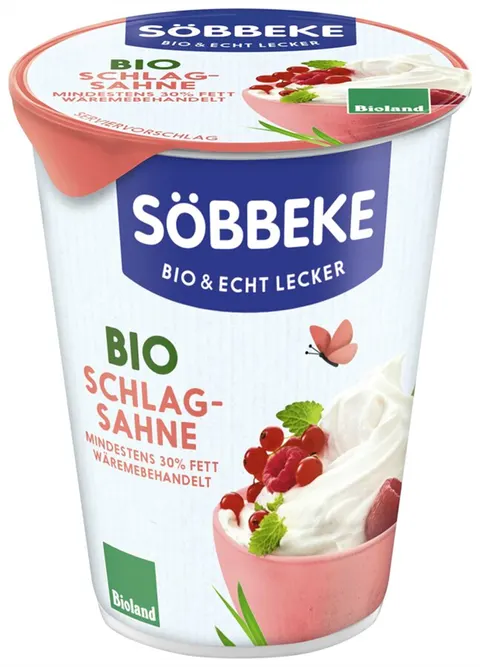 przecena ŚMIETANKA KREMOWA SŁODKA (30 % TŁUSZCZU) BIO 200 g - SOBBEKE