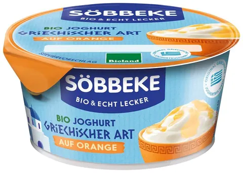 przecena JOGURT TYPU GRECKIEGO Z POMARAŃCZĄ IO 150 g - SOBBEKE