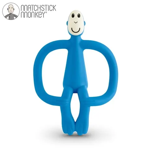 Gryzak masujący ze szczoteczką NIEBIESKI / Matchstick Monkey