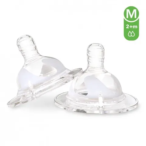 Antykolkowy smoczek do karmienia Medium 2m+, 2 szt. / Twistshake