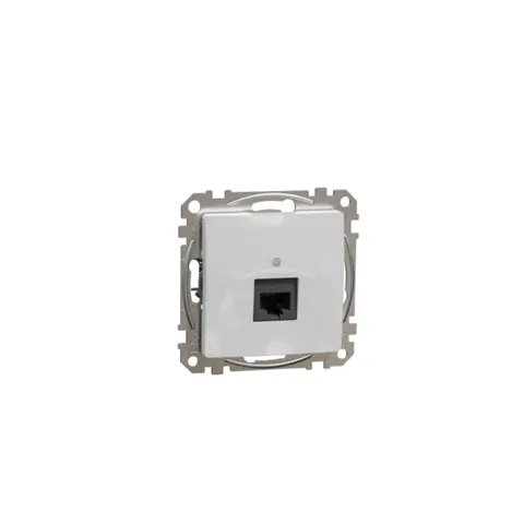 Sedna Design&Elements Gniazdo komputerowe RJ45 kat.5e UTP, srebrne aluminium