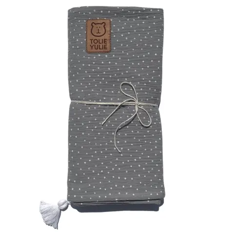 Otulacz jednowarstwowy GREY DOTS / Tolie Yulie