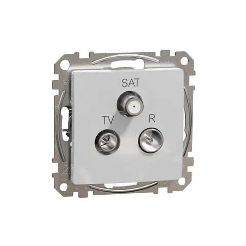 Sedna Design&Elements Gniazdo R/TV/SAT końcowe 4dB , srebrne aluminium
