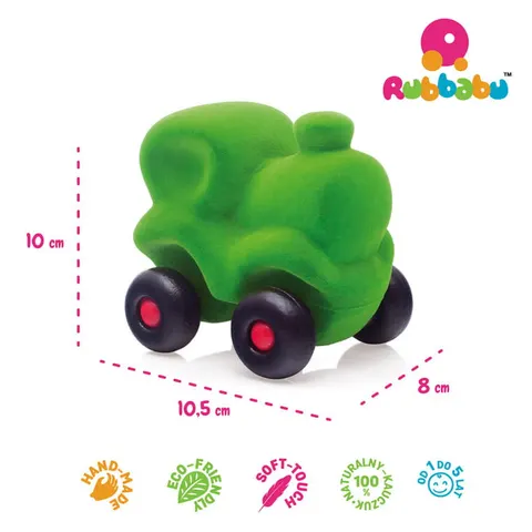 Sensoryczna lokomotywa ZIELONA / Rubbabu