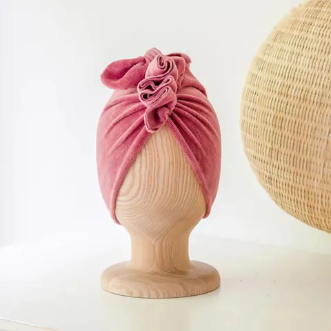 Turban Velvet Dusty Pink, rozm. DOROSŁY / Looks by LUKS