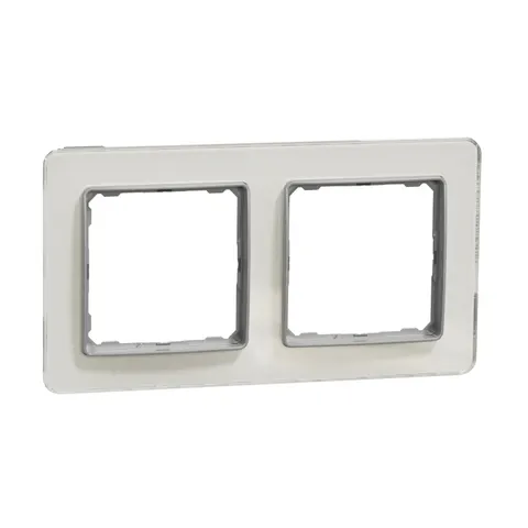 Sedna Elements, ramka 2-krotna, szkło białe; SDD360802, SCHNEIDER ELECTRIC