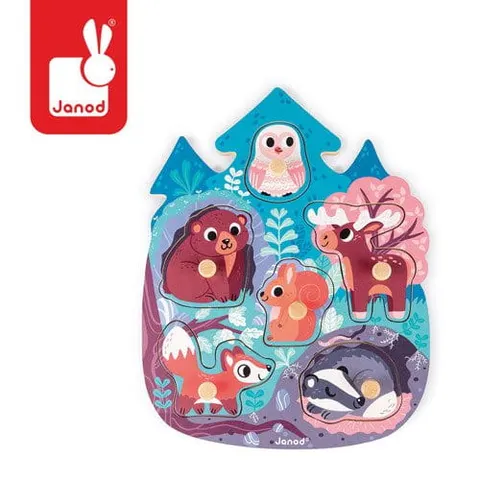Puzzle drewniane Wesoły Las / Janod J07097