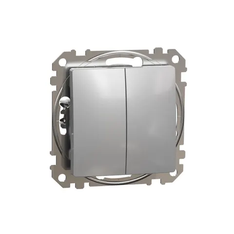 Sedna Design&Elements, łącznik świecznikowy, srebrne aluminium; SDD113105, SCHNEIDER ELECTRIC