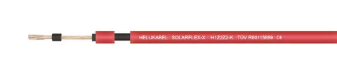 Kabel do instalacji fotowoltaicznych PV H1Z2Z2-K 1X4 czerwony 1/1kVAC 1,5/1,5kVDC QMM SOLARFLEX-X podwójnie izolowany; HELUKABEL