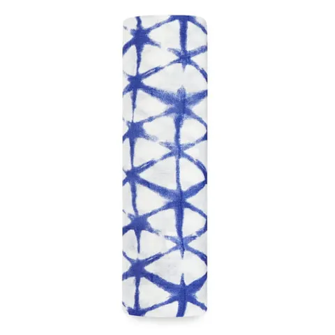 Otulacz bambusowy indigo shibori - cubic / aden+anais