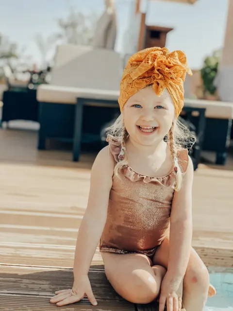Turban Mustard Lace / Looks by Luks