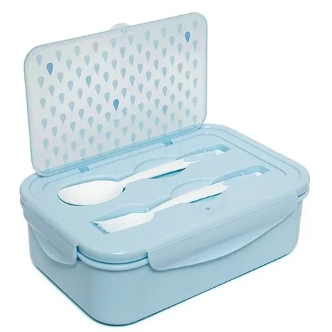 Śniadaniówka Lunchbox BENTO ze sztućcami Krople nieba / Petit Monkey
