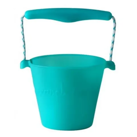 Składane wiaderko do wody i piasku Scrunch Bucket - Turkusowy