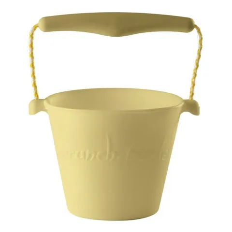 Składane wiaderko do wody i piasku Scrunch Bucket - Pastelowy Żółty