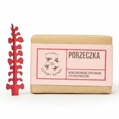 Peelingujące mydło Porzeczka, 110 g / Mydlarnia Cztery Szpaki