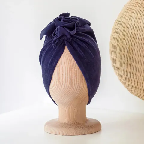 Turban Velvet Navy Blue / Looks by Luks