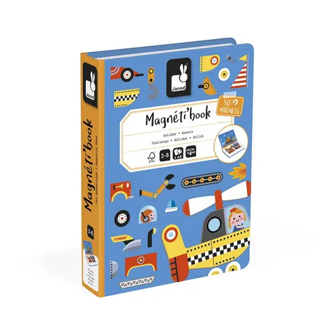 Magnetyczna układanka Pojazdy Magnetibook / Janod J02715