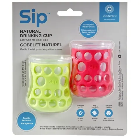 Sensoryczne kubeczki do nauki picia dla niemowląt APPLE-ROSE / CogniKids Sip