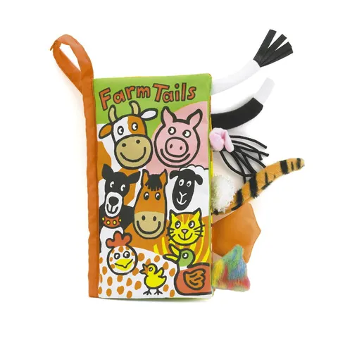Jellycat Książeczka Sensoryczna z Ogonkami Farm