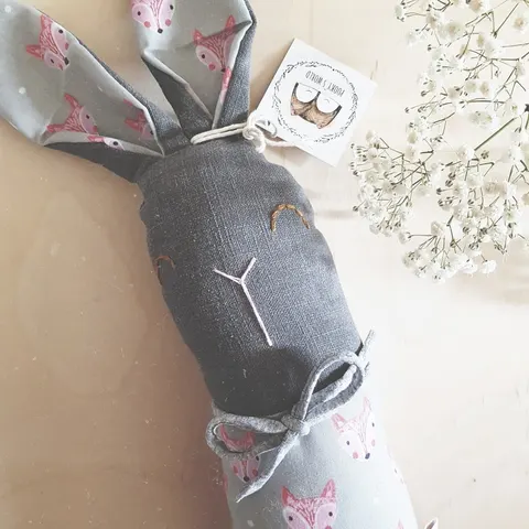 Przytulanka Króliś SZARY hand made / Pooky's World