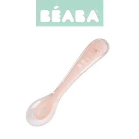 Łyżeczka silikonowa 8m+ pink / Beaba