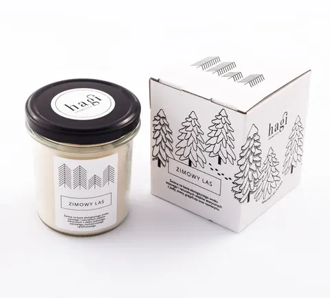 Świeca sojowa - Zimowy las, 230 g / Hagi Cosmetics