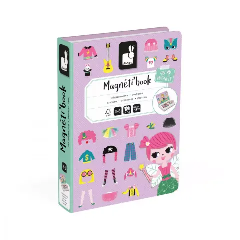 Magnetyczna układanka Kostiumy Dziewczynka Magnetibook / Janod J02718