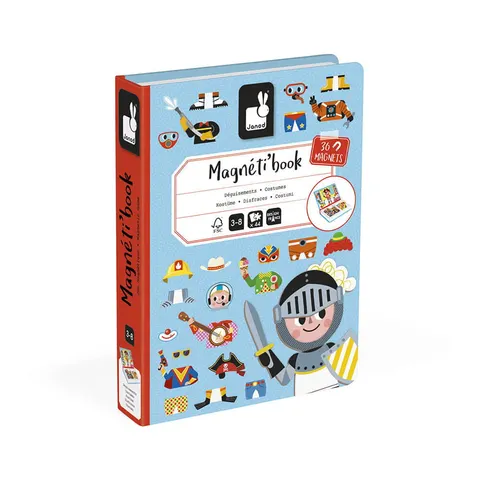 Janod magnetibook układanka magnetyczna Kostiumy Chłopiec
